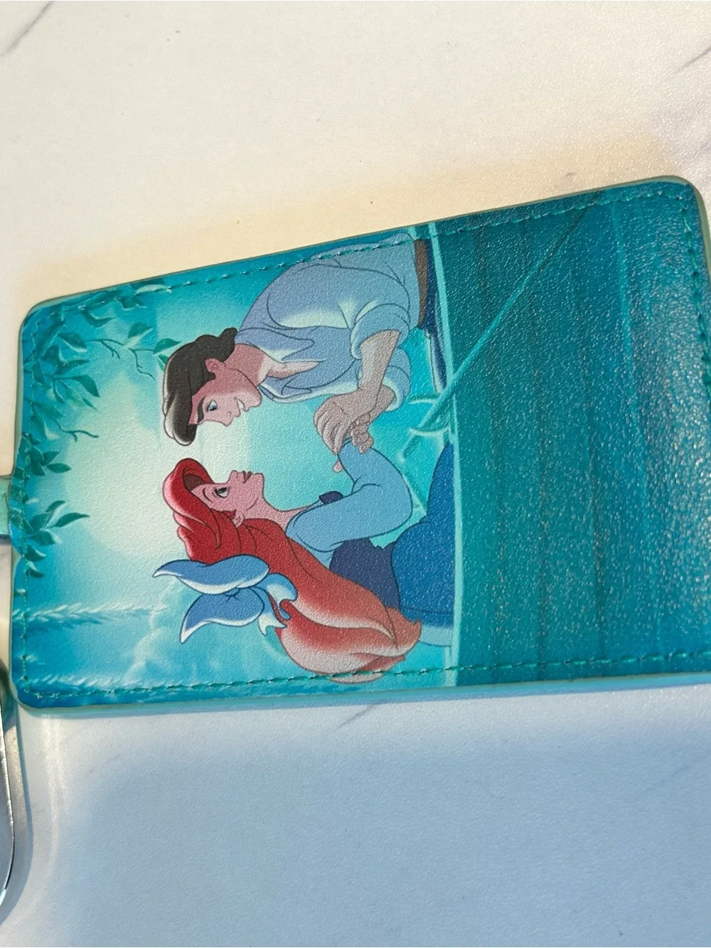 Loungefly Disney The Little Mermaid Ariel & Eric Lagoon Cardholder Retractab